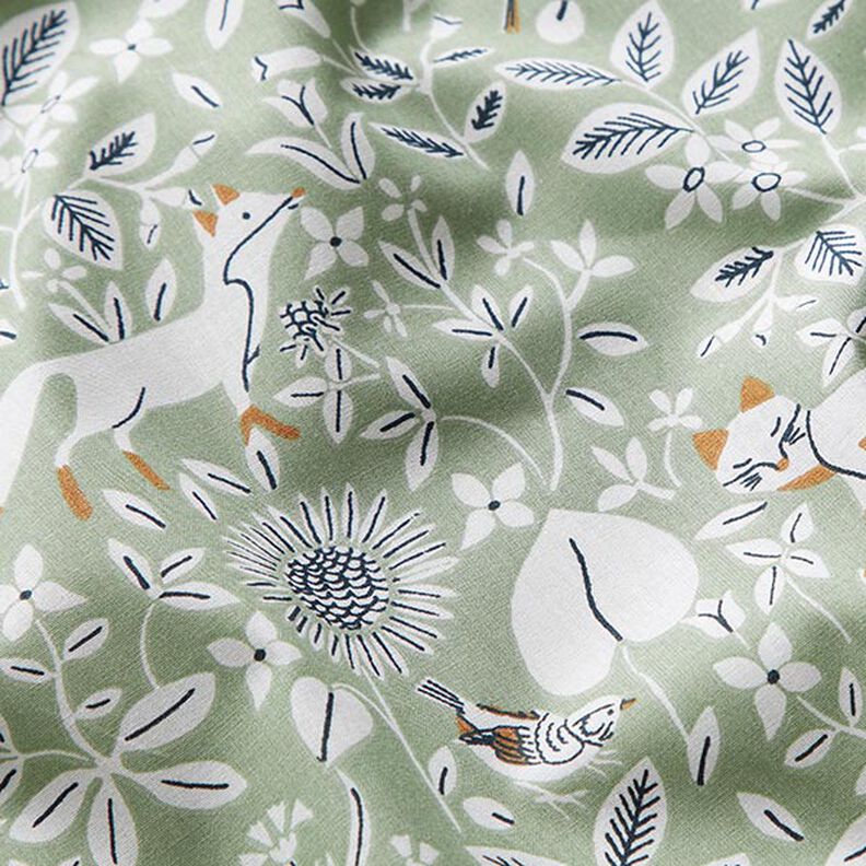 Cotton Poplin Fox meadow – reed,  image number 2