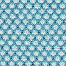 Coated Cotton Floral Boxes – aqua blue/white,  thumbnail number 1