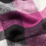 checked new wool blend coat fabric – grape,  thumbnail number 2