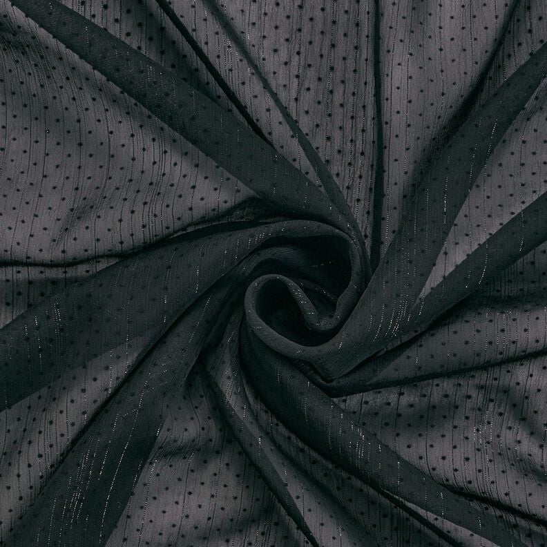 Glitter stripes and dots chiffon – black, image number 3