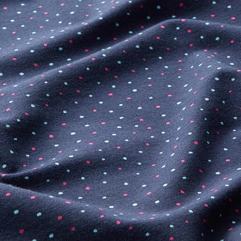 Cotton Jersey Colourful little dots – navy blue,  image number 2