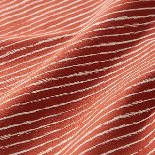 Cotton jersey scribble stripes – terracotta, 