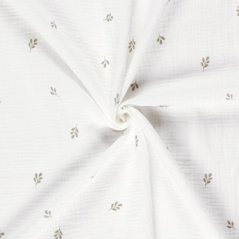 Double Gauze/Muslin little branch – offwhite/reed,  image number 3