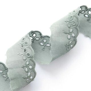 Scalloped Leafy Lace Trim [ 30 mm ] – olive, 