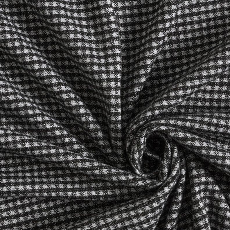 Coating knit stretch small check – light grey/black,  image number 3