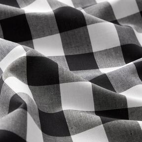Shirting Fabric Large baker's check – white/black, 