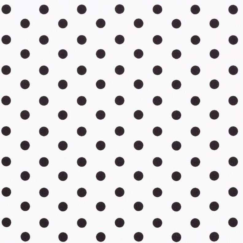 Cotton Poplin Large Dots – white/black,  image number 1
