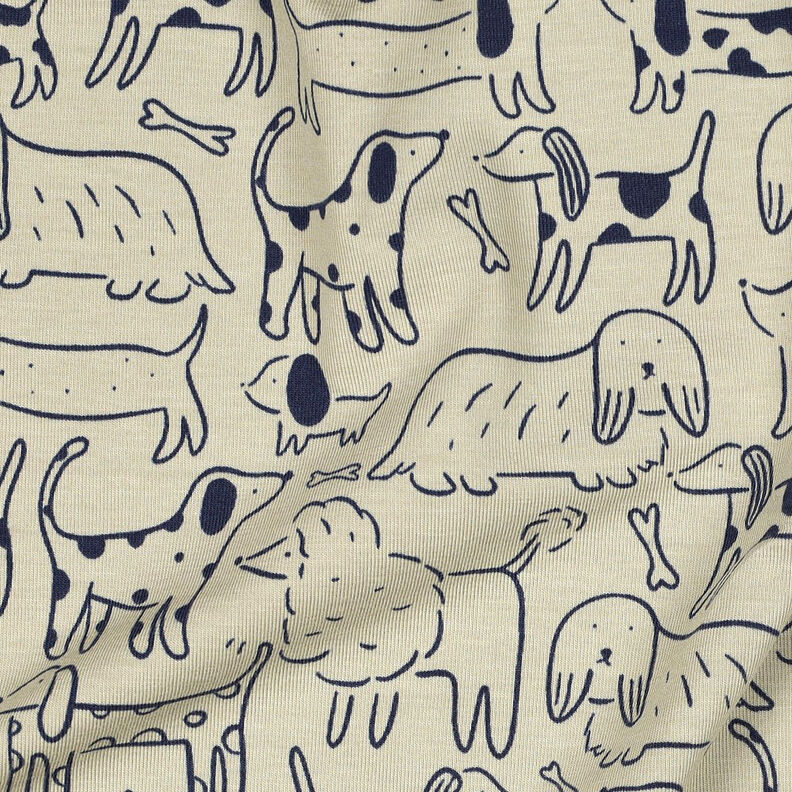Cotton Jersey Dogs | by Poppy – anemone/navy blue,  image number 2