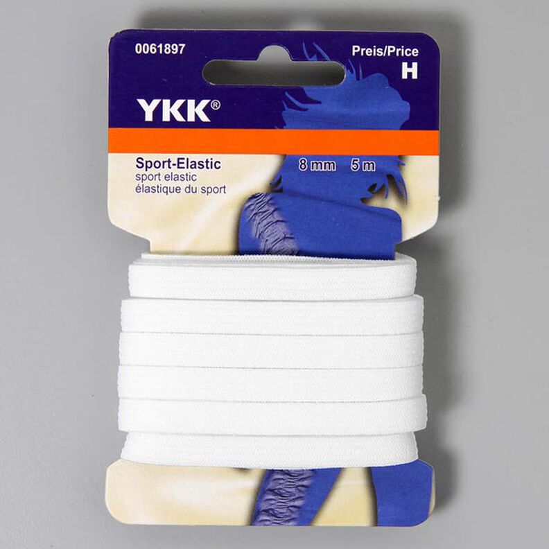 Sports Elastic [5m] – white | YKK,  image number 1