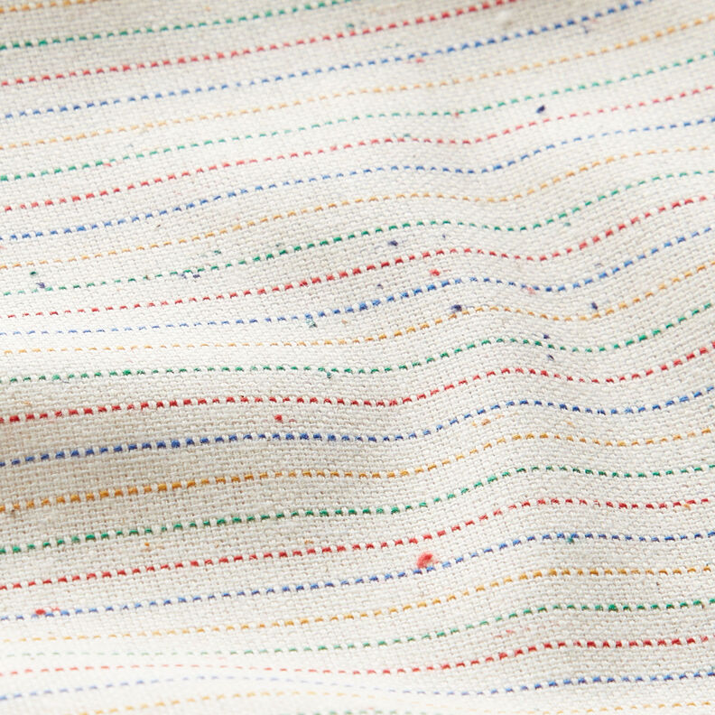 Decor Fabric Half Panama multicoloured stripes – natural, image number 9