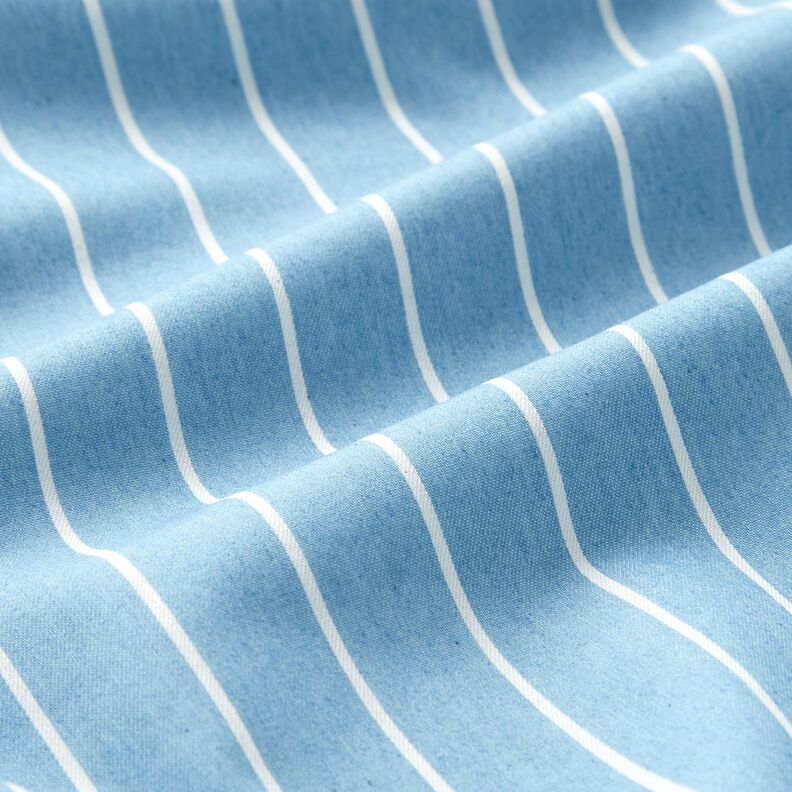 Chambray Stripes – light blue/offwhite,  image number 2