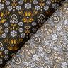Cotton Cretonne climbing flowers – black/curry yellow,  thumbnail number 4
