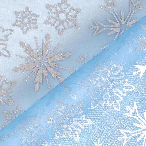 Organza snowflakes – light blue,  image number 5