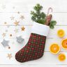 Decor Fabric Half Panama Check with hearts – dark red/dark pine,  thumbnail number 5