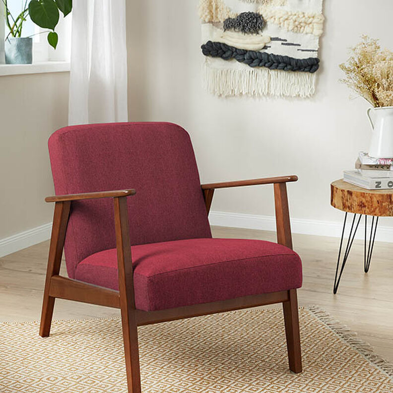 Upholstery Fabric Monotone Mottled – burgundy, image number 5