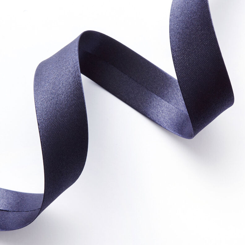 Bias binding Satin [20 mm] – navy blue,  image number 2