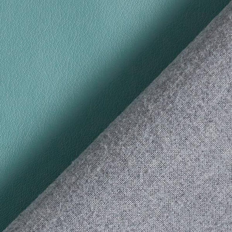 Upholstery Fabric Embossed Faux Leather – aqua blue,  image number 3