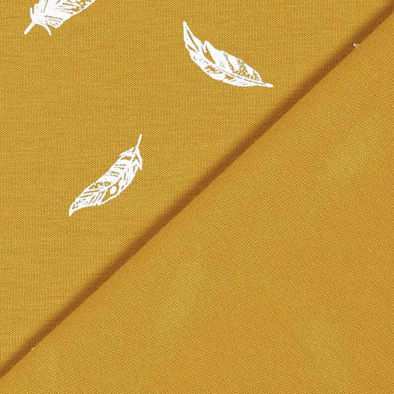 Cotton Jersey Feathers – mustard,  image number 4