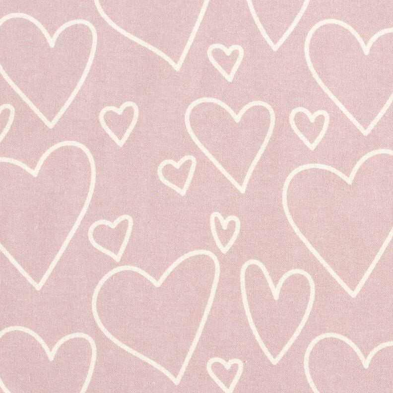 Cotton Jersey Herzen &ndash; pink,  image number 1