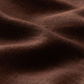 Linen fabric Ramie mix medium – dark brown, 