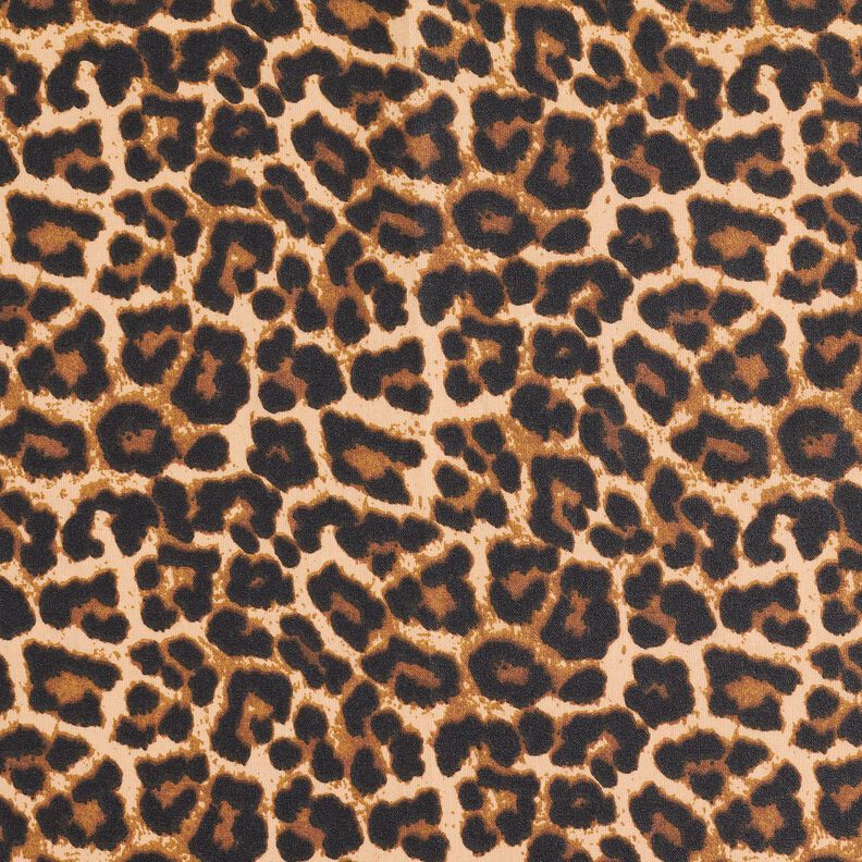 Coated Cotton fine leopard print – brown/black, image number 1