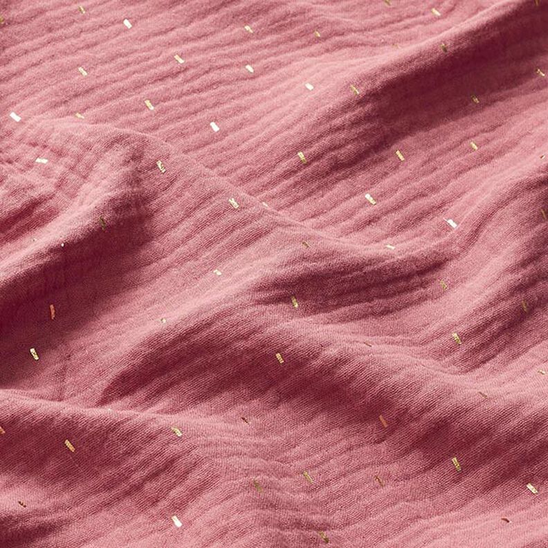 Rectangle Foil Print Muslin | by Poppy – dusky pink,  image number 2