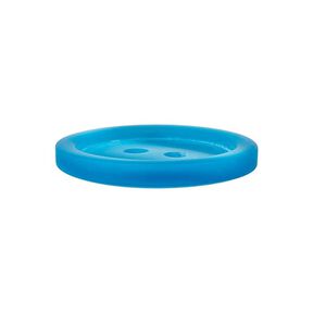 Basic 2-Hole Plastic Button - turquoise, 