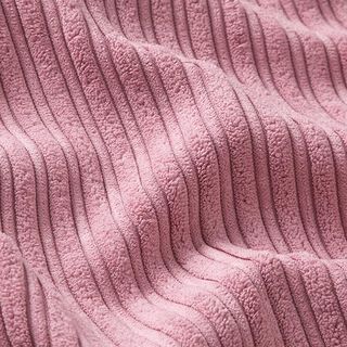 Wide corduroy with fleecy fur on the side, plain – pink, 