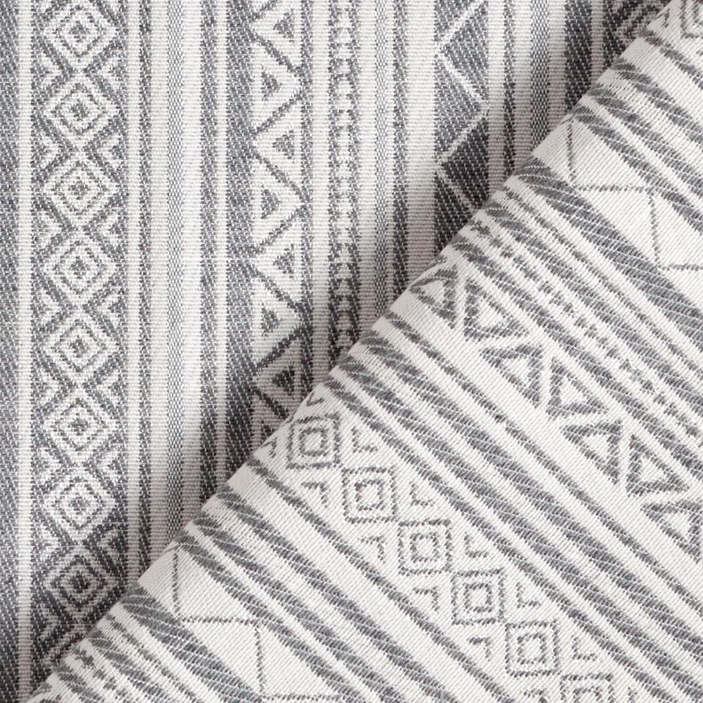 Decor Fabric Jacquard ethnic stripes &ndash; grey/offwhite,  image number 4