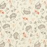 Double Gauze/Muslin Hedgehogs and woodland plants – offwhite,  thumbnail number 1