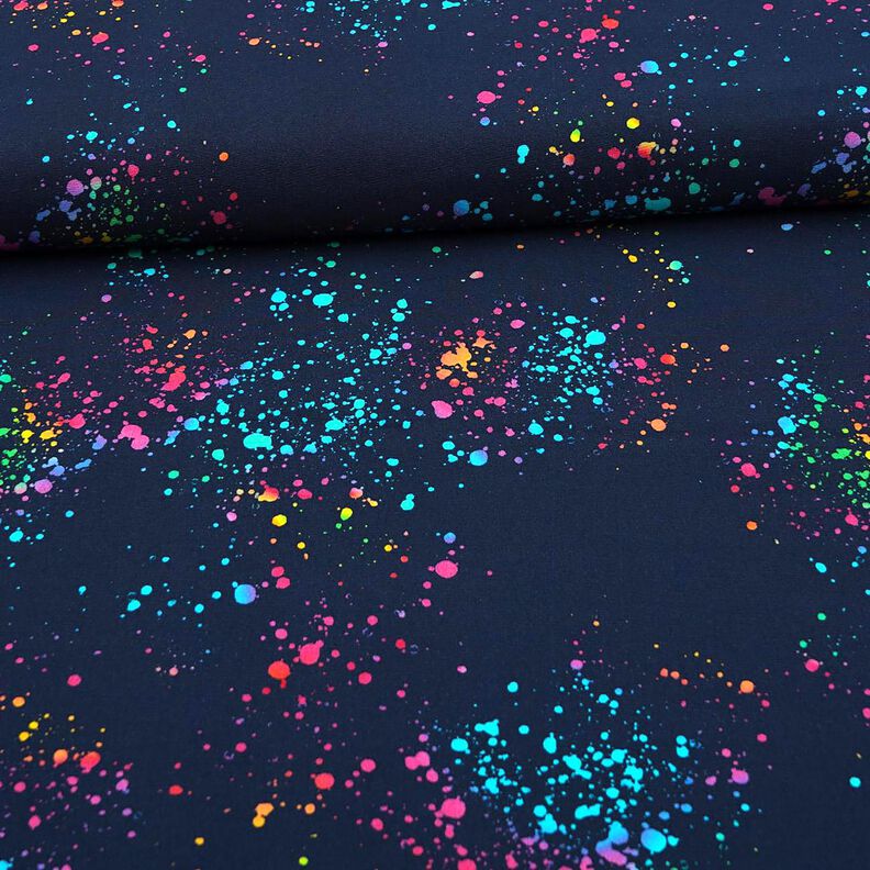 Cotton Jersey Colourful splashes of colour | Glitzerpüppi – navy blue/colour mix,  image number 2