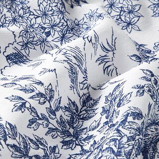 Decor Fabric Canvas romance – white/blue, 