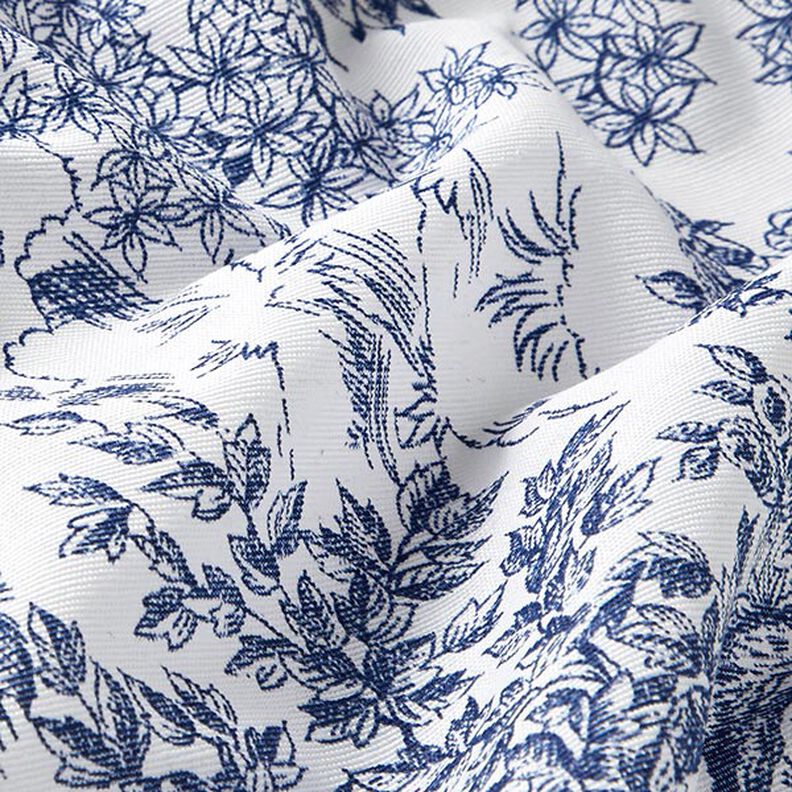 Decor Fabric Canvas romance – white/blue,  image number 2