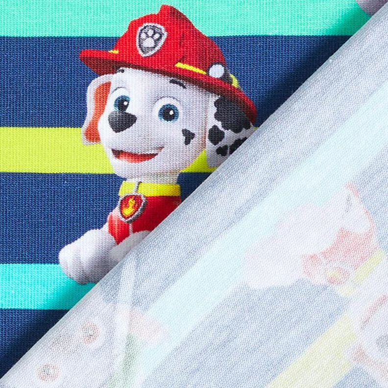 Cotton Jersey Licensed Fabric Paw Patrol striped | Viacom – navy blue,  image number 4
