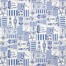 Nautical coated cotton – steel blue/natural,  thumbnail number 1