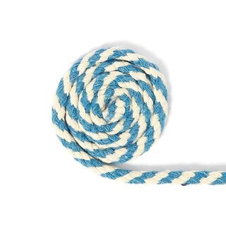 Cotton cord two tone [6 mm] 5 - turquoise/natural, 