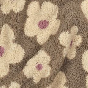 Teddy Fur Flowers | Poppy Fabrics &ndash; dune/light beige, 