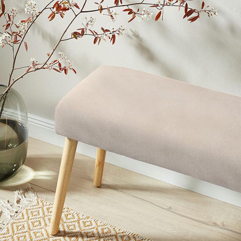 Upholstery Fabric Leather-Look Ultra-Microfibre – beige,  image number 5