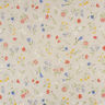 Decor Fabric Half Panama Alpine flowers – natural/blue,  thumbnail number 1