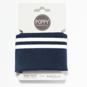 Cuff Knit ribbing Stripes – midnight blue/white, 