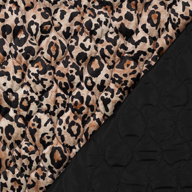 Quilted Fabric Leo Digital Print – light brown/black, image number 4