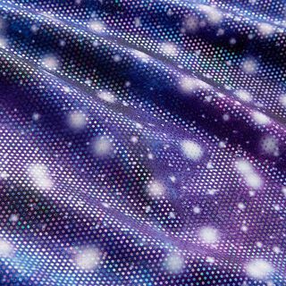 Foil jersey, shimmering universe – lilac, 
