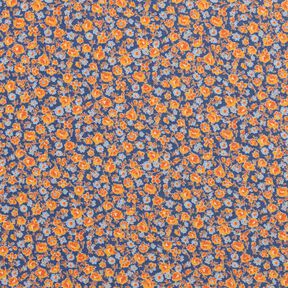 Chiffon millefleurs – indigo/orange, 