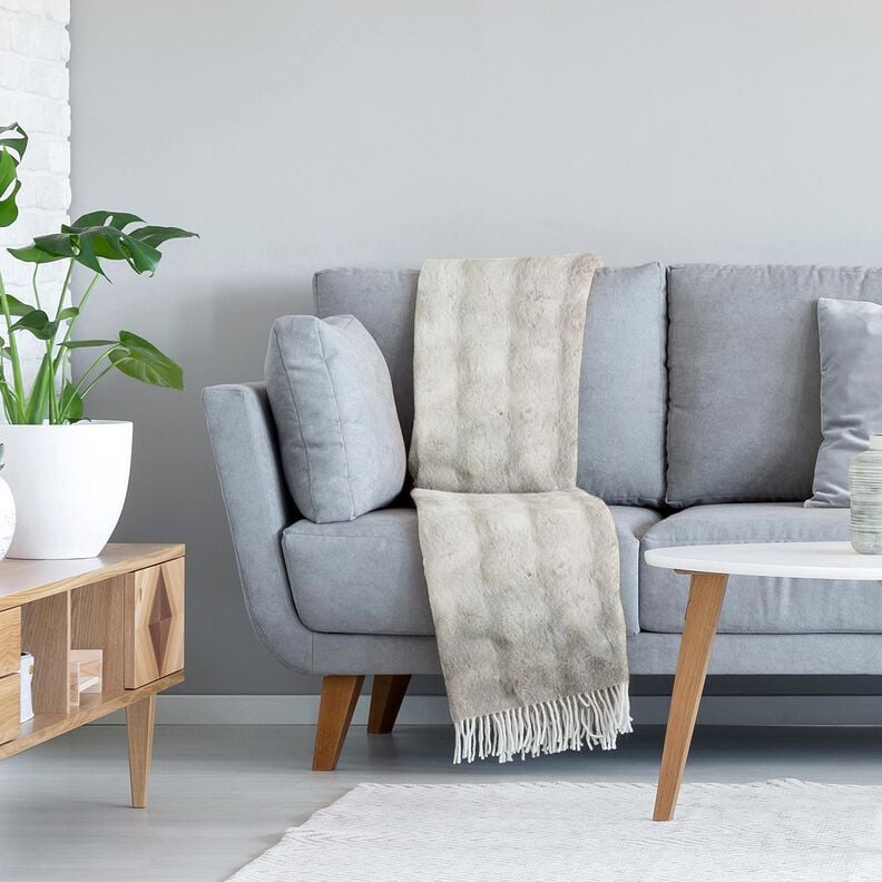 Faux Fur Long hair with colour gradient &ndash; silver grey,  image number 5