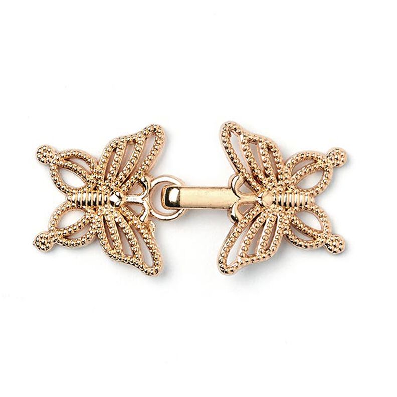 Metal Butterfly Closure [40mm] - gold metallic,  image number 1