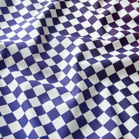 GOTS Cotton Poplin chessboard pattern gradient | TCC x LOOKS by Wolfgang Joop – indigo/burgundy, 