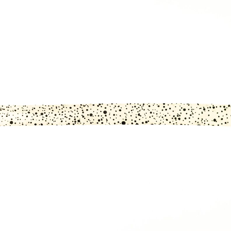Bias binding splodges [20 mm] – offwhite/black,  image number 1