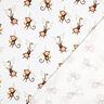 GOTS Cotton Jersey Monkeys in the Jungle Digital Print | Poppy Fabrics – white/dark brown,  thumbnail number 3