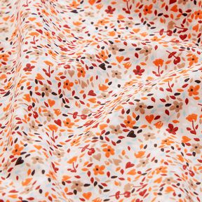 Cotton Cretonne scattered flowers – rosé/peach orange, 