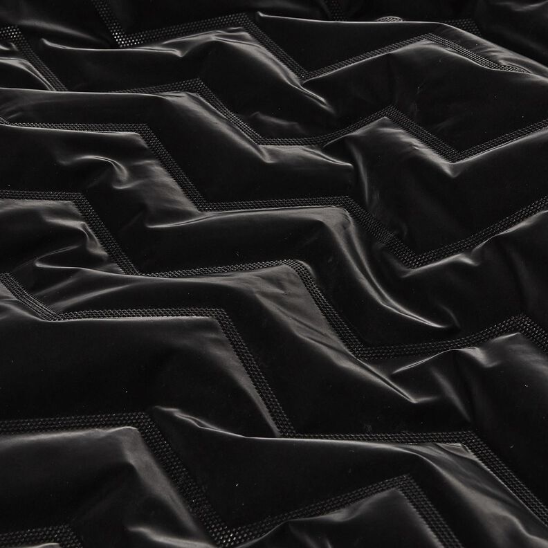 Quilted Fabric Peachskin Chevron | Katia Fabrics – black,  image number 7